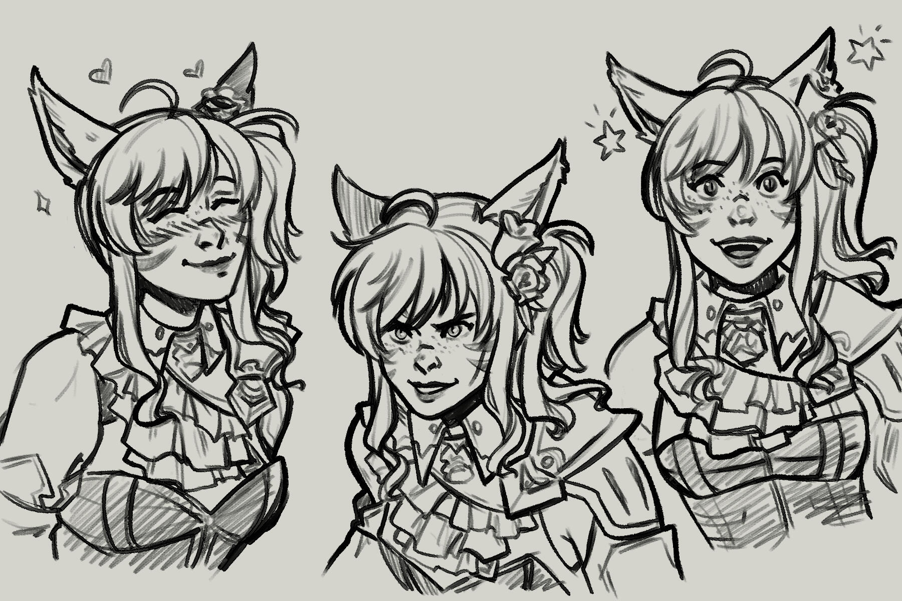 FFXIV WoL Sketch Page Commission