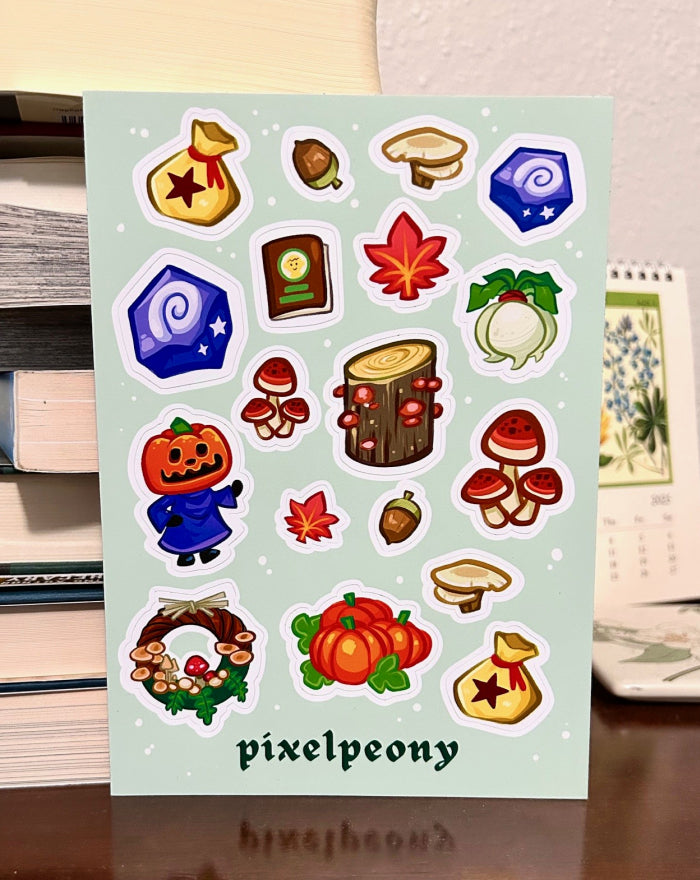 Animal Crossing 5x7” Seasonal Themed Matte Sticker Sheet