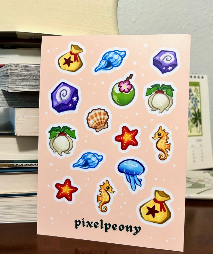 Animal Crossing 5x7” Seasonal Themed Matte Sticker Sheet