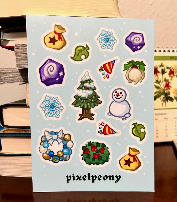Animal Crossing 5x7” Seasonal Themed Matte Sticker Sheet