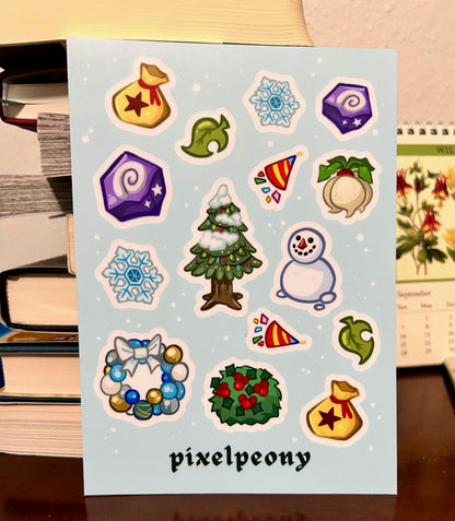 Animal Crossing 5x7” Seasonal Themed Matte Sticker Sheet