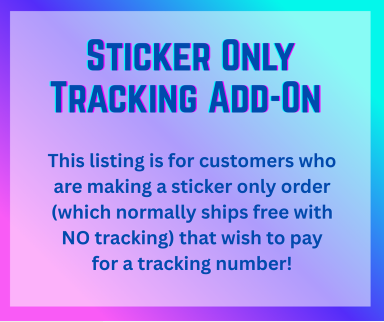 Sticker/Bookmark only Tracking