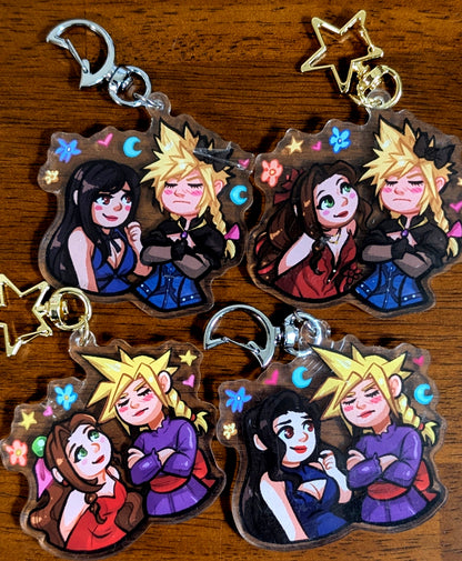 FF7 Wallmarket 3" Clear Acrylic Keycharm