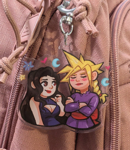 FF7 Wallmarket 3" Clear Acrylic Keycharm