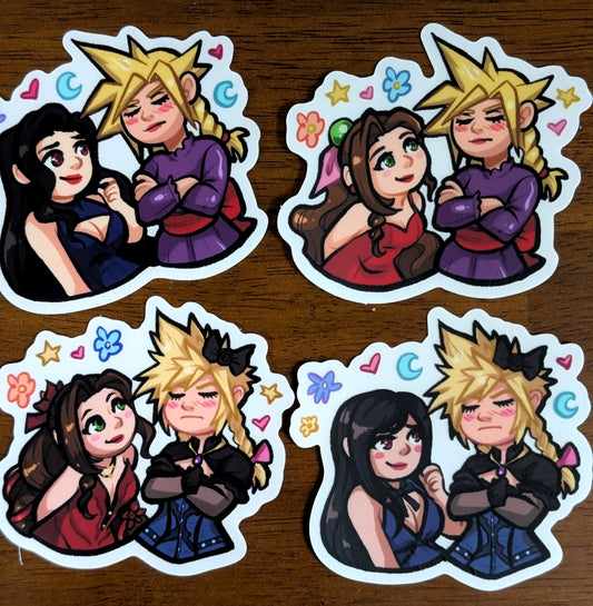 FF7 Wallmarket 3" Clear Vinyl Sticker