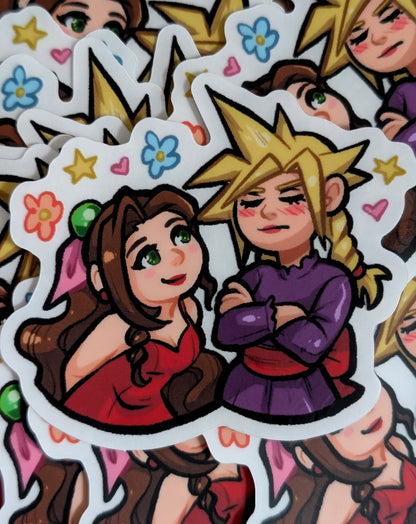 FF7 Wallmarket 3" Clear Vinyl Sticker