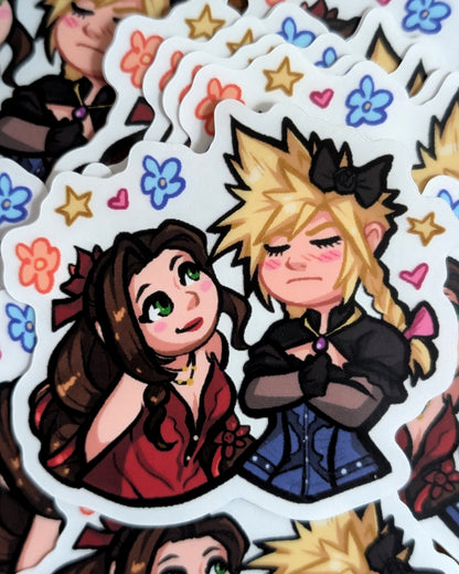 FF7 Wallmarket 3" Clear Vinyl Sticker