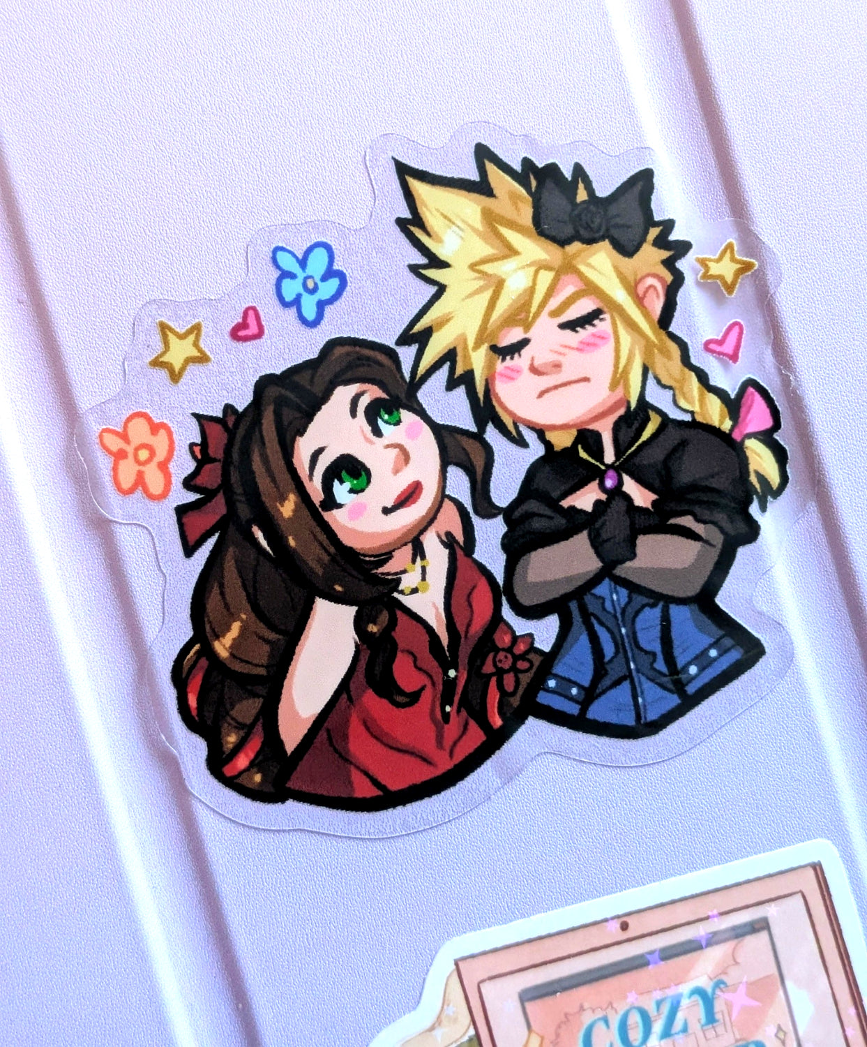 FF7 Wallmarket 3" Clear Vinyl Sticker