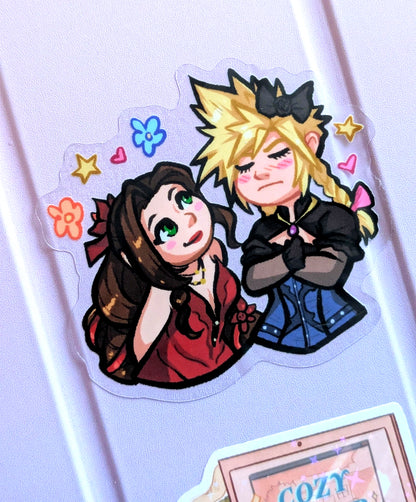 FF7 Wallmarket 3" Clear Vinyl Sticker