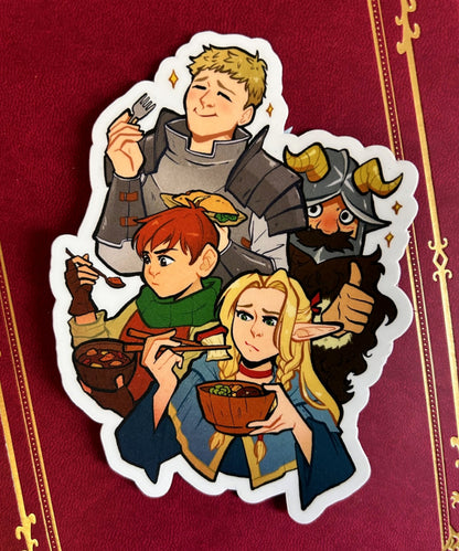 Delicious In Dungeon 4.5" Matte Sticker