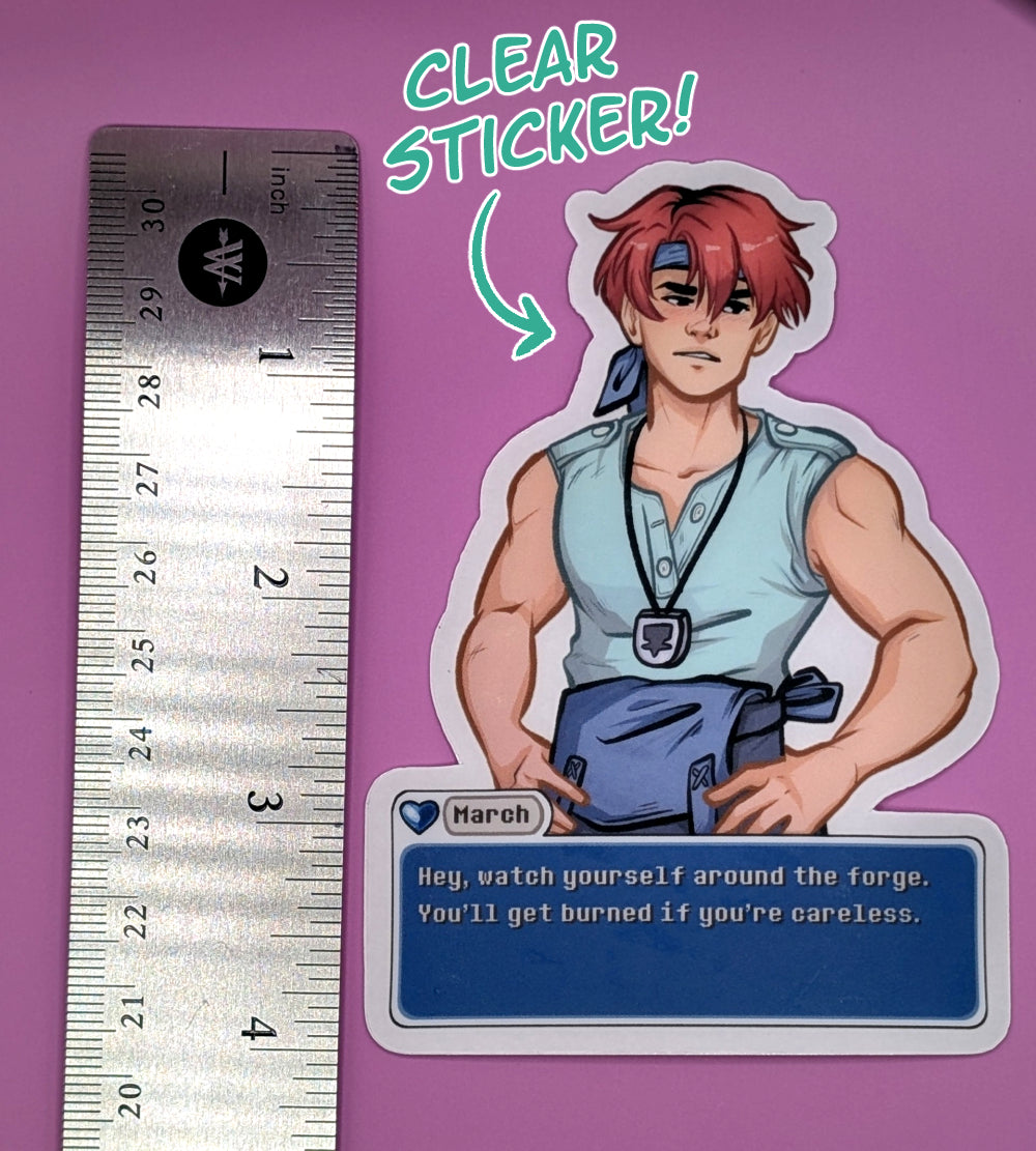 Fields of Mistria Clear 4" March Vinyl Sticker