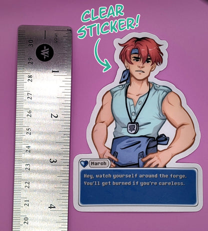 Fields of Mistria Clear 4" March Vinyl Sticker