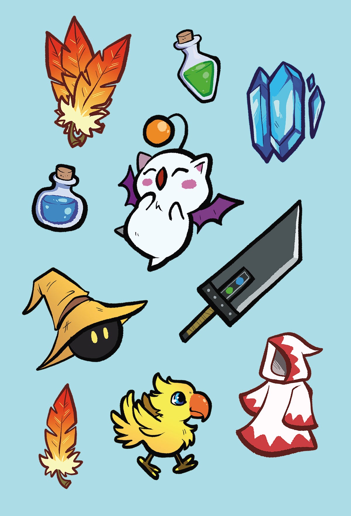 Final Fantasy 4x6" matte sticker sheet