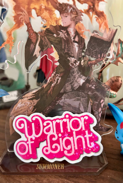 FFXIV FF14 Final Fantasy XIV Warrior of Light 3" Holographic Pink Sticker