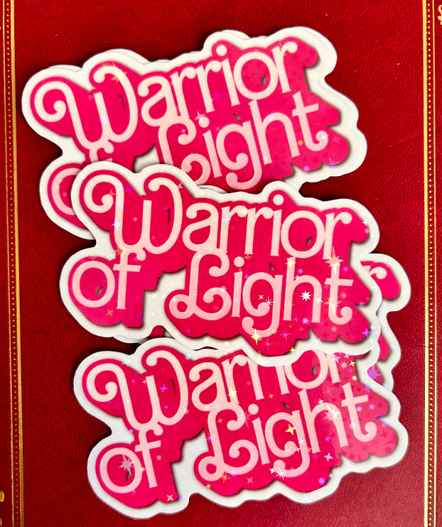 FFXIV FF14 Final Fantasy XIV Warrior of Light 3" Holographic Pink Sticker